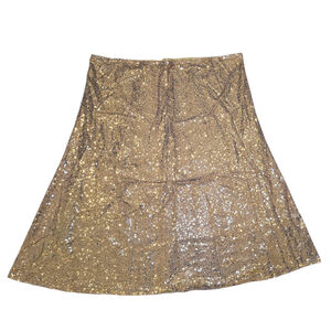 Women's Honey Qiao Sequin Skirt, Size 3XL, 24W Gold Lined